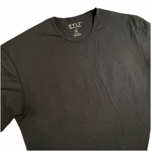BYLT Shirt Mens XXL Black Lux Premium Basics Crewneck Short‎ Sleeve Casual Tee